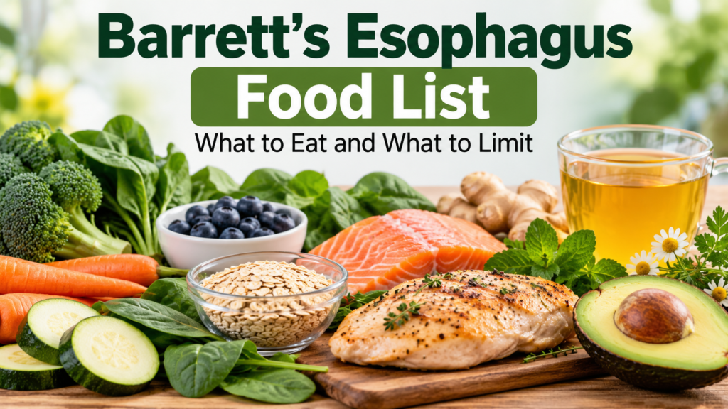 Barrett's esophagus food list with reflux-friendly foods to eat
